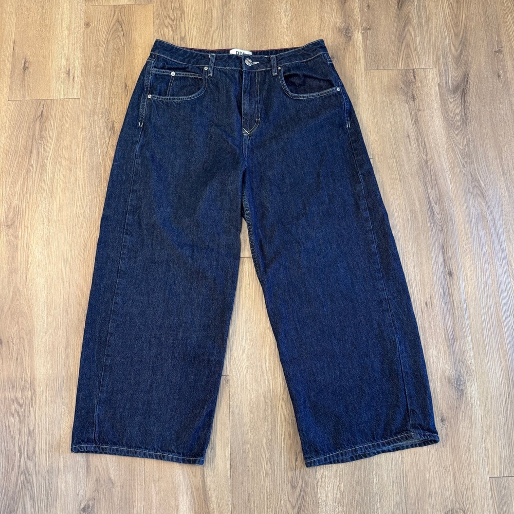 BDG Urban Outfitters Sustain Wide Leg Barrel Jeans Dark Wash 32W Skater EUC